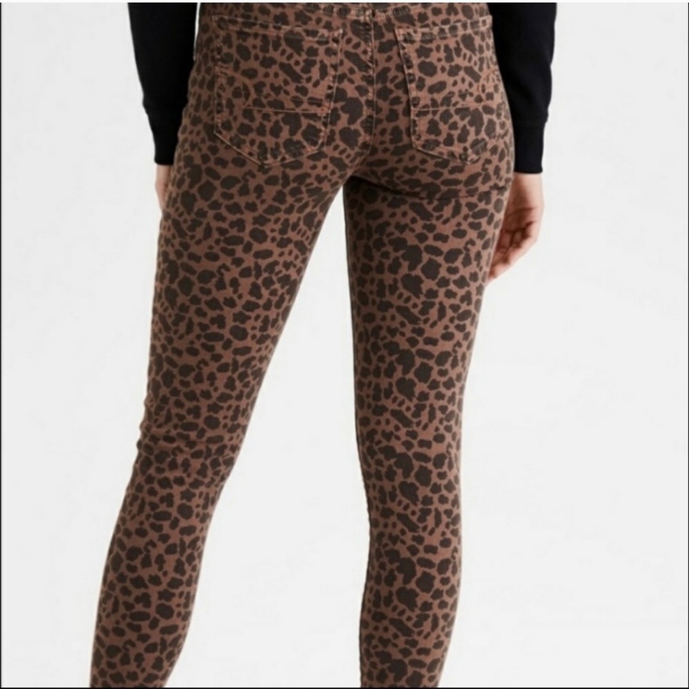 ☼ NWOT cheetah print american eagle jeans - Picture 2 of 7